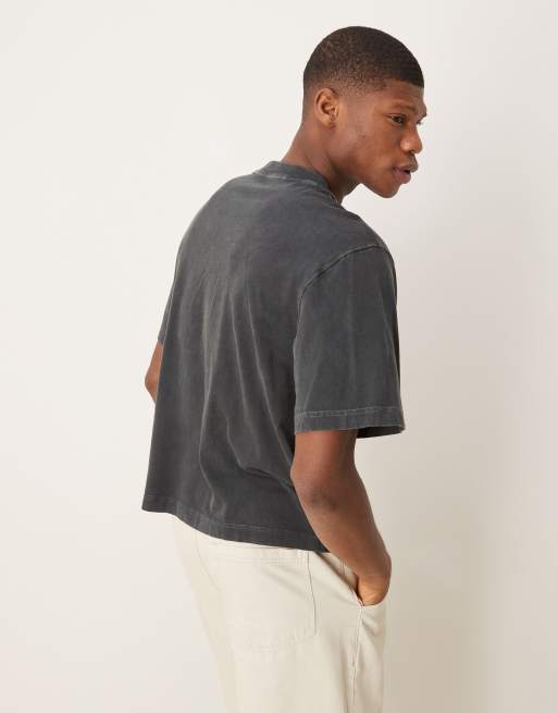 Abercrombie & Fitch short sleeve western print graphic t-shirt in washed black