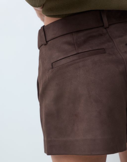 Abercrombie & Fitch short taille haute ajusté marron, 4 de 5