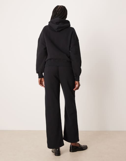 Abercrombie & Fitch side logo high rise relaxed joggers co-ord in black, 4 of 5