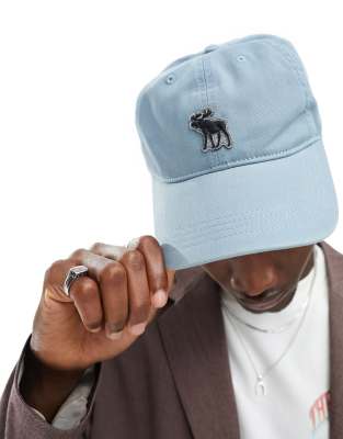 Bucket Hat 'holographic Logo' silicon icon logo baseball match cap in light blue