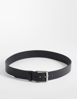 Abercrombie & Fitch Silver-tone Hardware Belt In Black