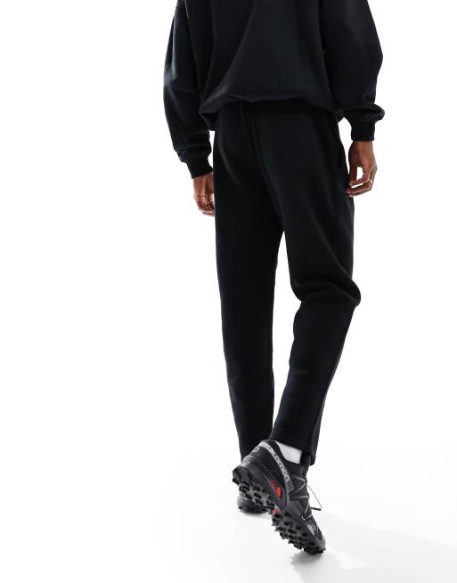 Abercrombie & Fitch ski badge straight fit track pants in black co