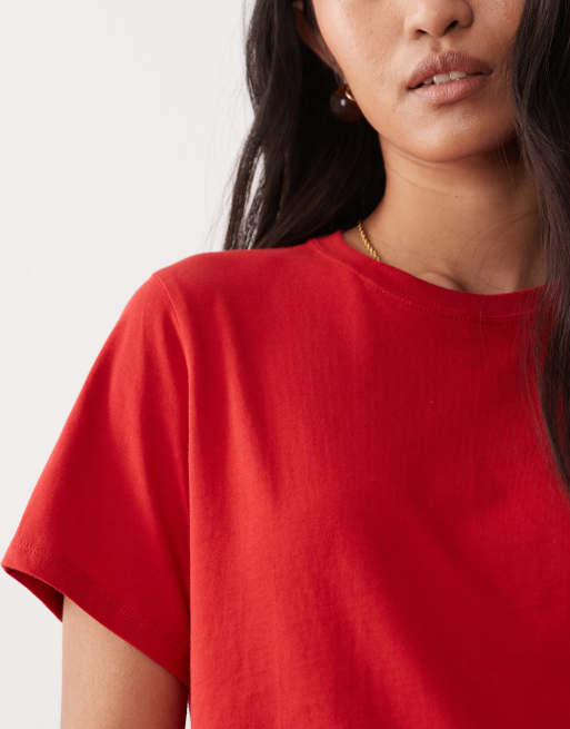 Abercrombie & Fitch - Skimming - Rød T-shirt, 3 af 4