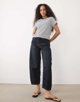 Abercrombie & Fitch Essential Polished Body-skimming Tee In Blue