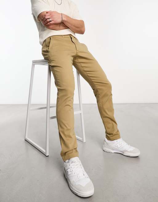 Skinny fit 2024 beige chinos