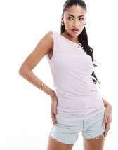 Abercrombie & Fitch slash layered sheer rib tank top in Abercrombie & Fitch slash layered sheer rib tank top in