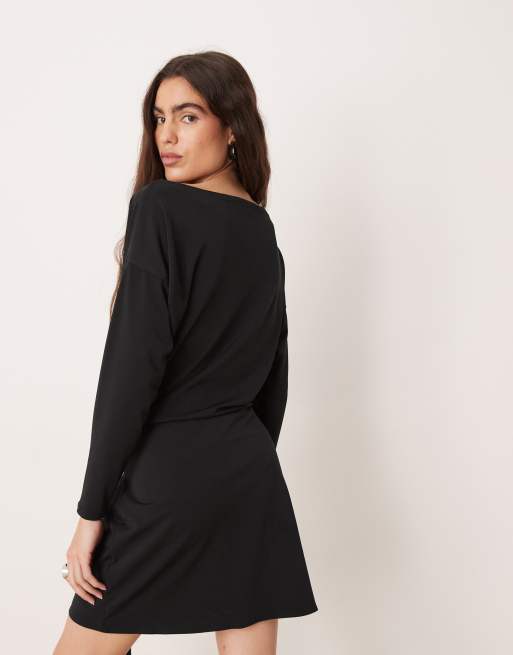 long blush dress with sleeves Long Wedding-Guest Dress with Long Sleeves main image 0
