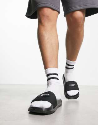 Abercrombie & Fitch - Sliders nere con logo circolare