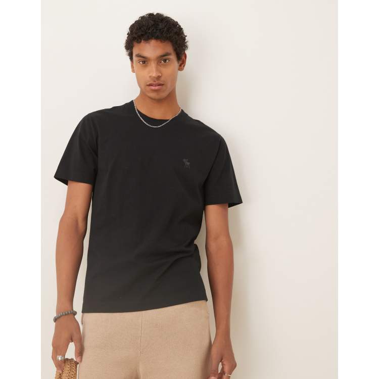 【Abercrombie & Fitch】icon logo t-shir Abercrombie & Fitch Men Short-Sleeve Icon V-Neck Logo