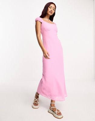 Abercrombie & Fitch slip dress in pink - ASOS Price Checker