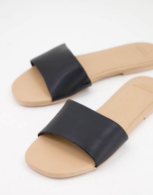 Abercrombie & Fitch slip on sandal in black | ASOS