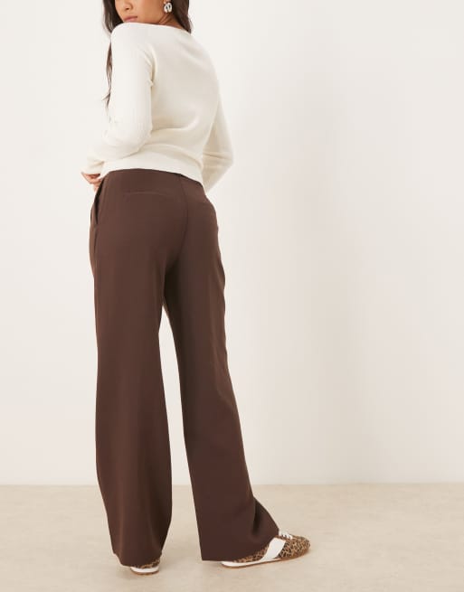 Abercrombie & Fitch – Sloane – Bruna, figursydda byxor med superhög midja, 3 av 5