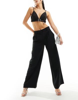 Abercrombie & Fitch Sloane high waisted tailored pants in black