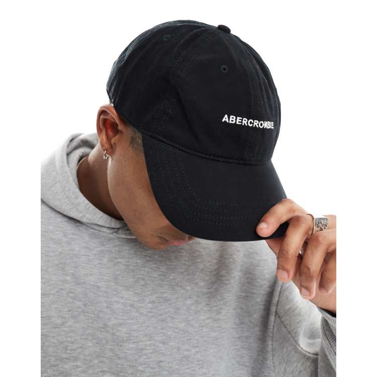 USA製 Abercrombie&Fitch Co. ベースボールCAP エンジ Abercrombie & Fitch small scale logo baseball cap in black