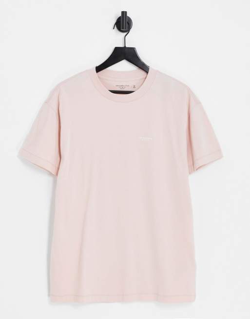 Abercrombie & Fitch - Smallscale proud - T-shirt met logo in roze