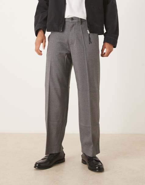 Abercrombie & Fitch smart baggy pants in gray - view 1