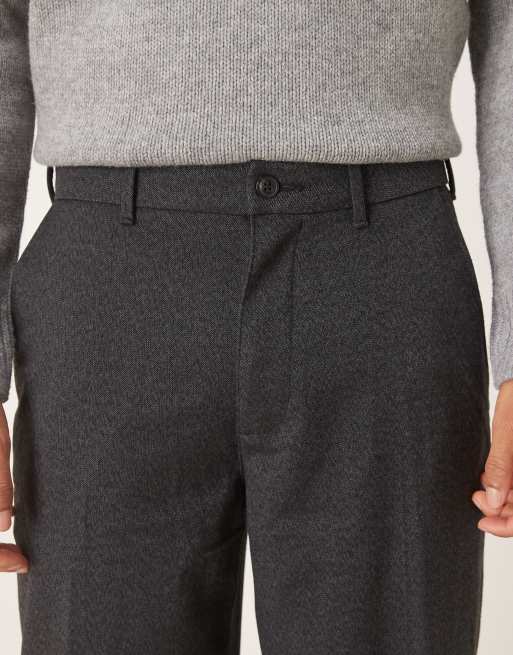 Abercrombie & Fitch soft-touch smart baggy pants in black, 4 of 5