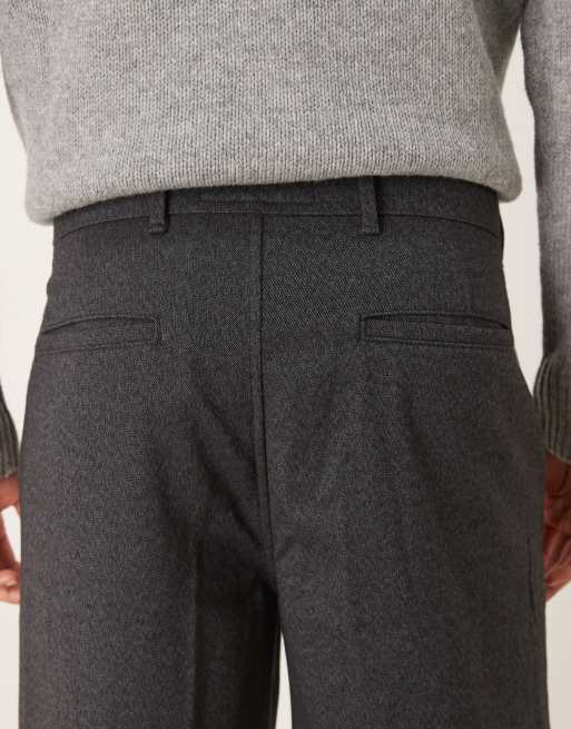 Abercrombie & Fitch soft-touch smart baggy pants in black, 5 of 5