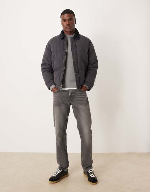 Abercrombie & Fitch - Sort dynejakke i vasket twill, 2 af 5