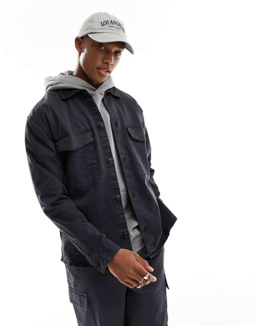 Abercrombie & Fitch - Sort overskjorte i twill