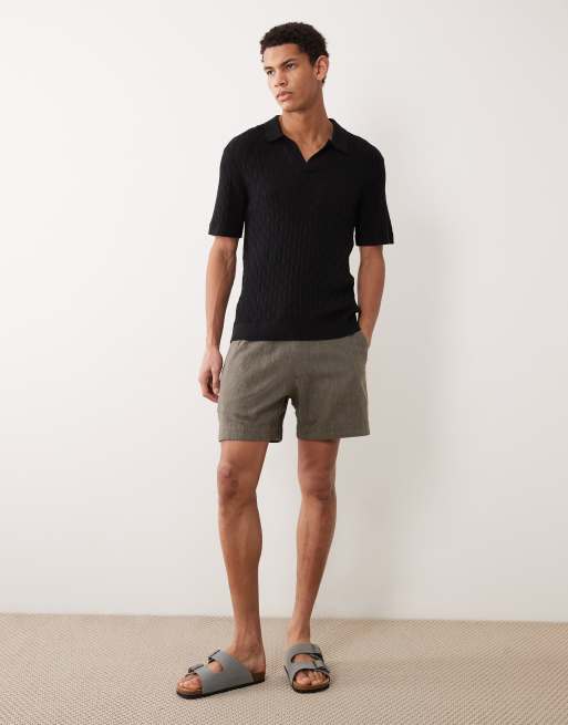 Abercrombie & Fitch - Sort strikket polo med korte ærmer, 2 af 5