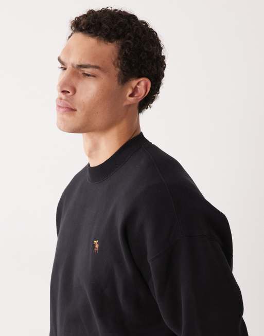 Abercrombie & Fitch - Sort sweatshirt med ikonisk logo, 4 af 5