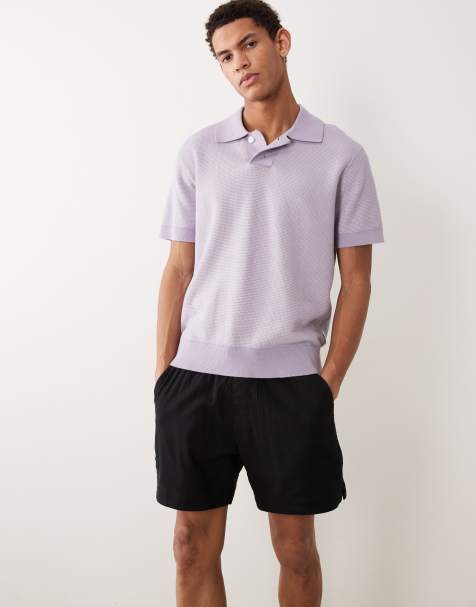 Abercrombie & Fitch - Sorte pull on-shorts i bomulds- og hørblanding - view 1