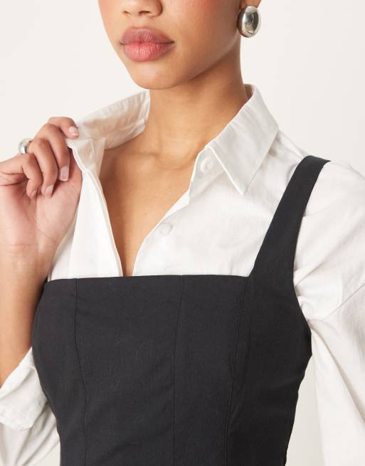 paneled fit and flare dress Camille Sleeveless Tea Length Fit N Flare Paneled Dress from Elana –  Urbanheer main image 1