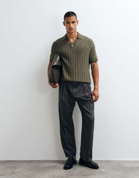 Abercrombie & Fitch stickad knappslåspiké i khaki - view 1