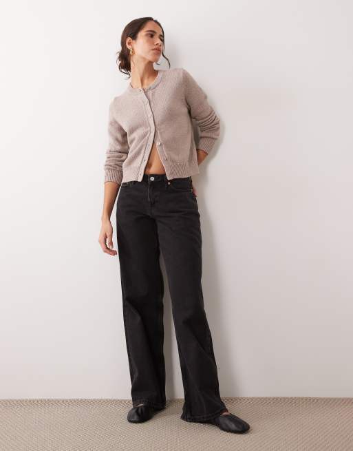 Abercrombie & Fitch stickad mikrokofta i oatmeal, 2 av 4