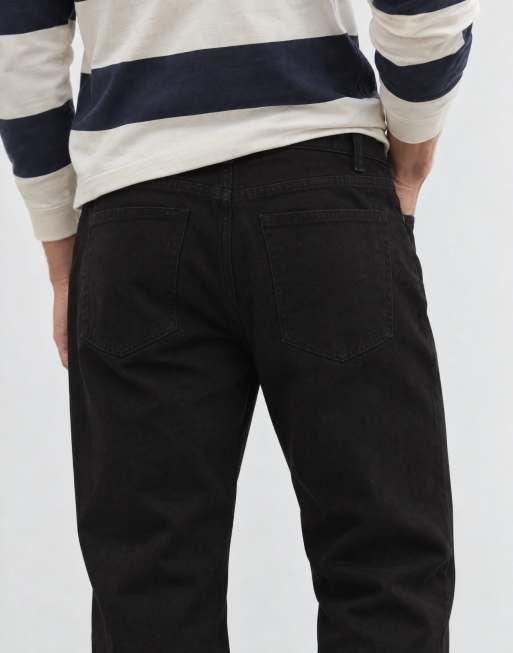 Abercrombie & Fitch straight fit jeans in black, 6 of 11