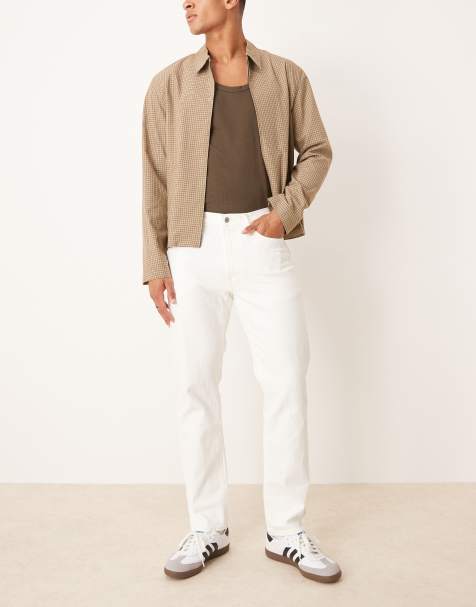 Abercrombie & Fitch straight leg jeans in white - view 1