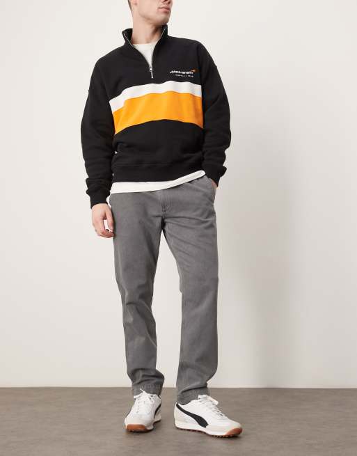 Abercrombie & Fitch straight leg pants in gray