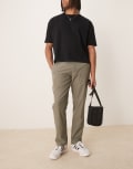 [Abercrombie & Fitch] Abercrombie & Fitch straight leg tailored pants in olive-Green W28 Olive