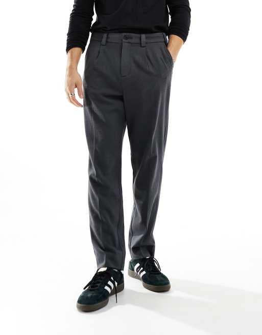 Abercrombie & Fitch straight tailored pants in charcoal grey