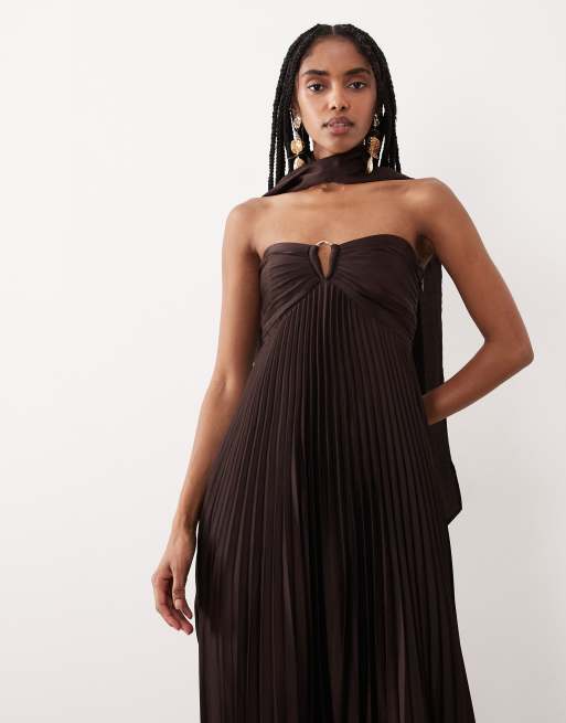 sexy strapless dress Strapless Sexy High Slit Prom Dress Sequin Formal Dress sea081