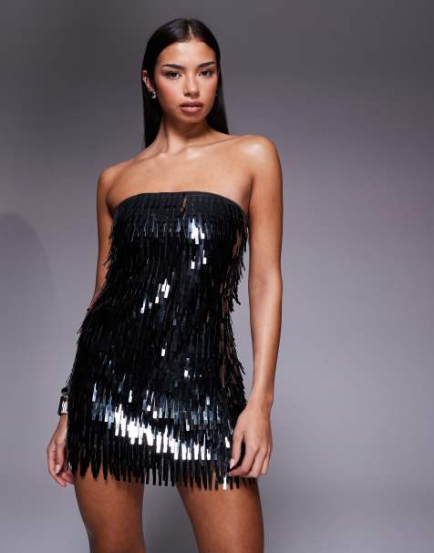 Black Bandeau Dresses | Strapless Black Dresses | Shop at ASOS