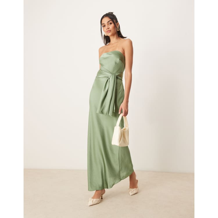 apple green cocktail dress A-LINE COCKTAIL DRESS WITH FLORAL DETAILS CD9245 main image 1