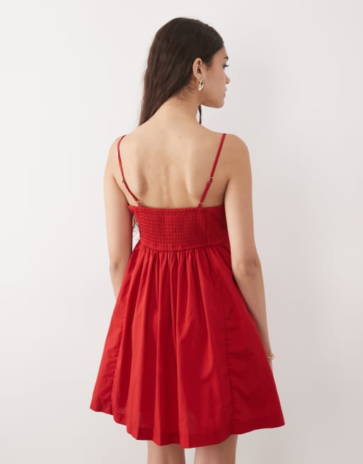 strapless open back dress Red Havana Mini Dress Carmine | Brochu Walker L main image 0