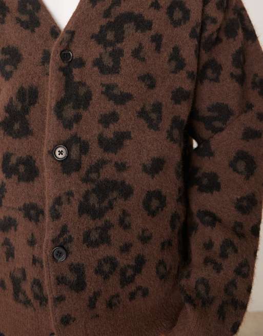 Abercrombie & Fitch – Strickjacke mit Leopardenmuster, 4 von 5
