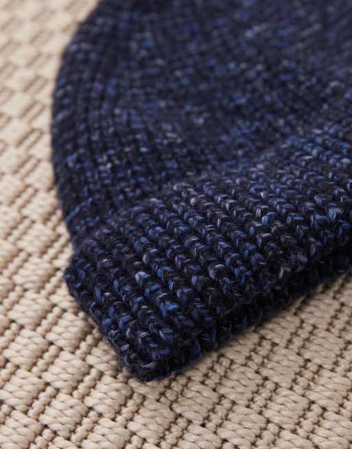 Abercrombie & Fitch – Strickmütze aus Strukturstrick in Marineblau, 2 von 3