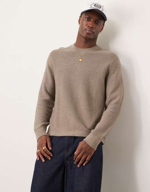 Abercrombie & Fitch – Strickpullover in Braun mit Rundhalsausschnitt, 4 von 4