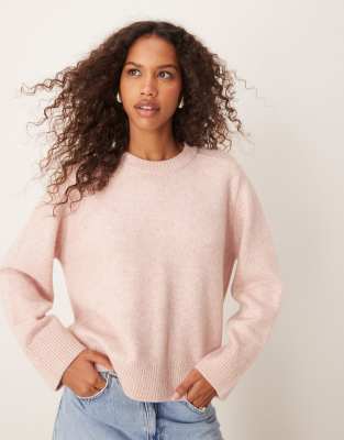 Abercrombie & Fitch - Strickpullover in Rosa mit Rundhalsausschnitt