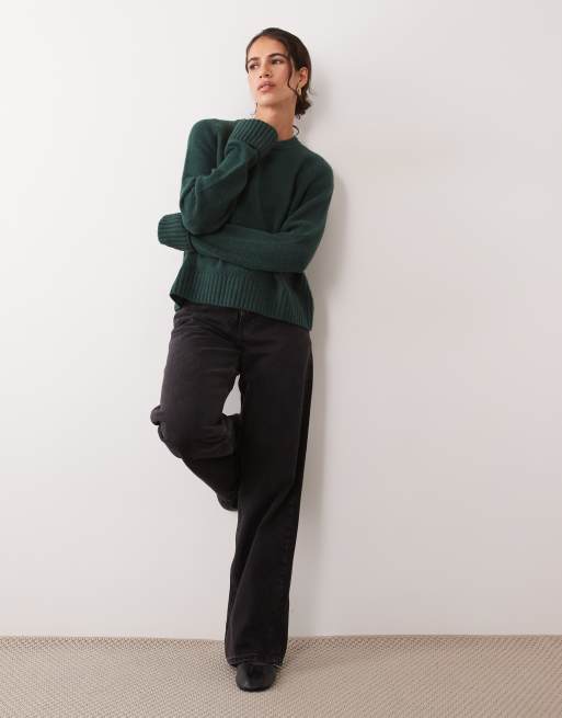 Abercrombie & Fitch Strickpullover mit Rundhalsausschnitt in Grün, 2 von 4