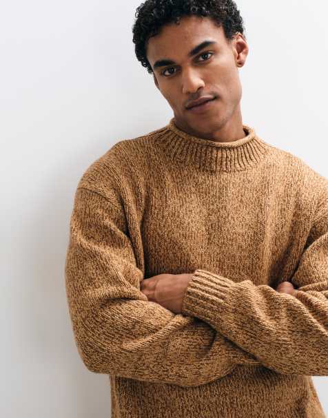 Abercrombie & Fitch Strickpullover mit Stehkragen in Camel - view 1