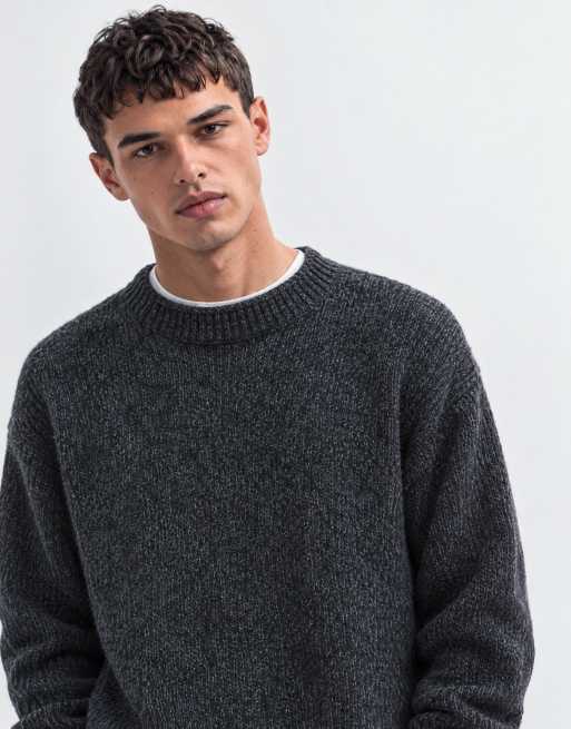 Abercrombie & Fitch strikket trøje med mock neck i sort, 6 af 9