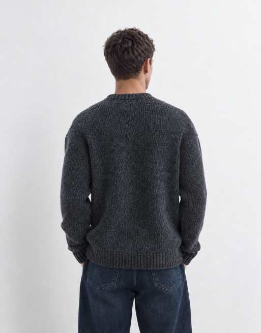 Abercrombie & Fitch strikket trøje med mock neck i sort, 8 af 9