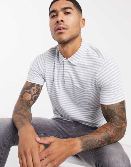 white abercrombie polo shirt