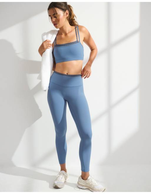 Abercrombie & Fitch Studioflex 7/8-length legging in blueberry check, 3 of 7