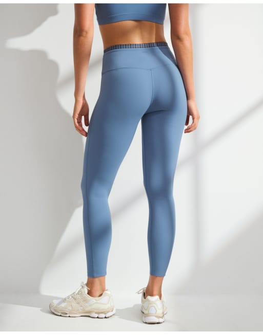 Abercrombie & Fitch Studioflex 7/8-length legging in blueberry check, 6 of 7